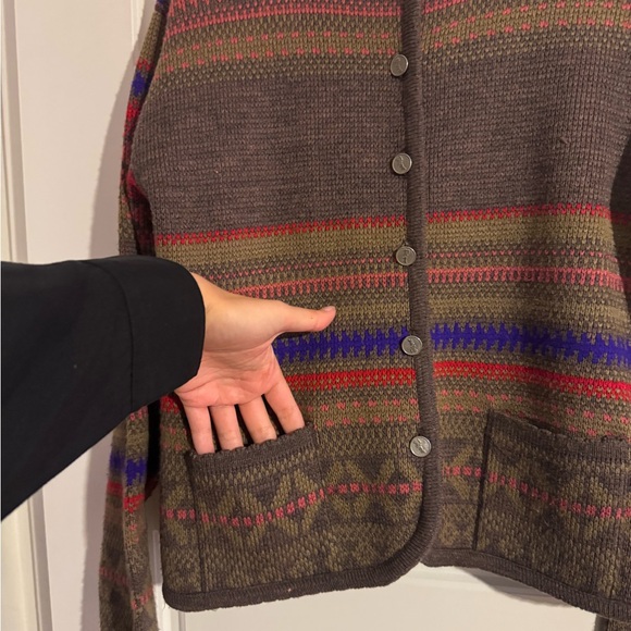 Multicolor Patterned Women's Cardigan - Picture 4 of 7